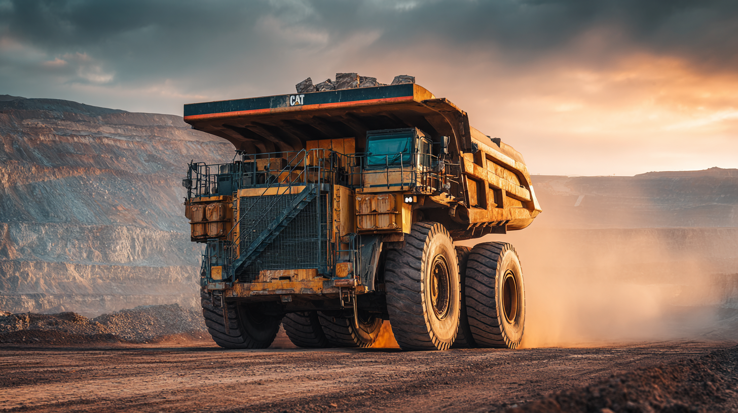 Mining equipment in open pit