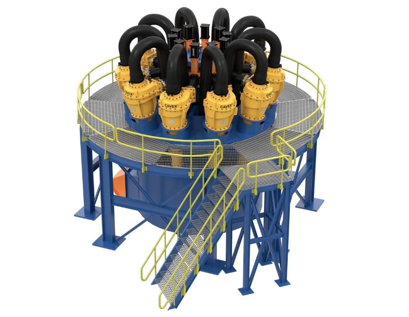 Cụm hydrocyclone Cavex cho phân loại bauxite và than