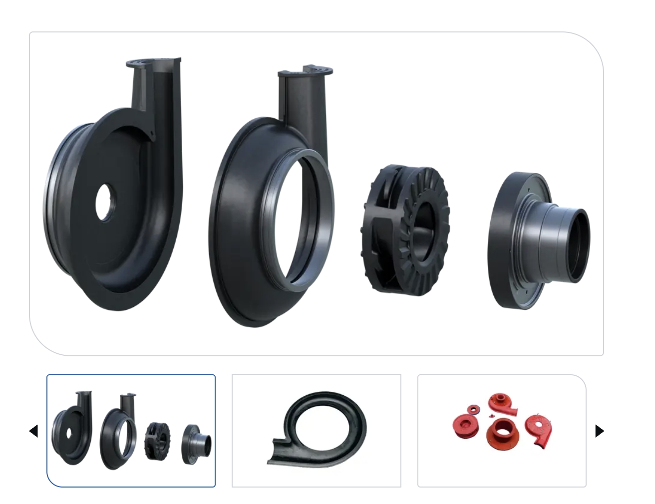 Warman centrifugal pump parts — impellers, liners, volutes